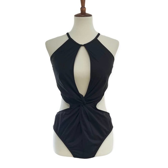 La Blanca Swim La Blanca Twist Front Cutout Monokini Black One